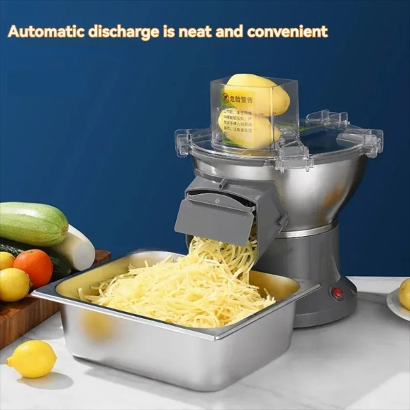 Food Processor Electric Potatoes French Fries Chips Cutter Slicer Carrot Dicing Machine Shredding Grater Machine
