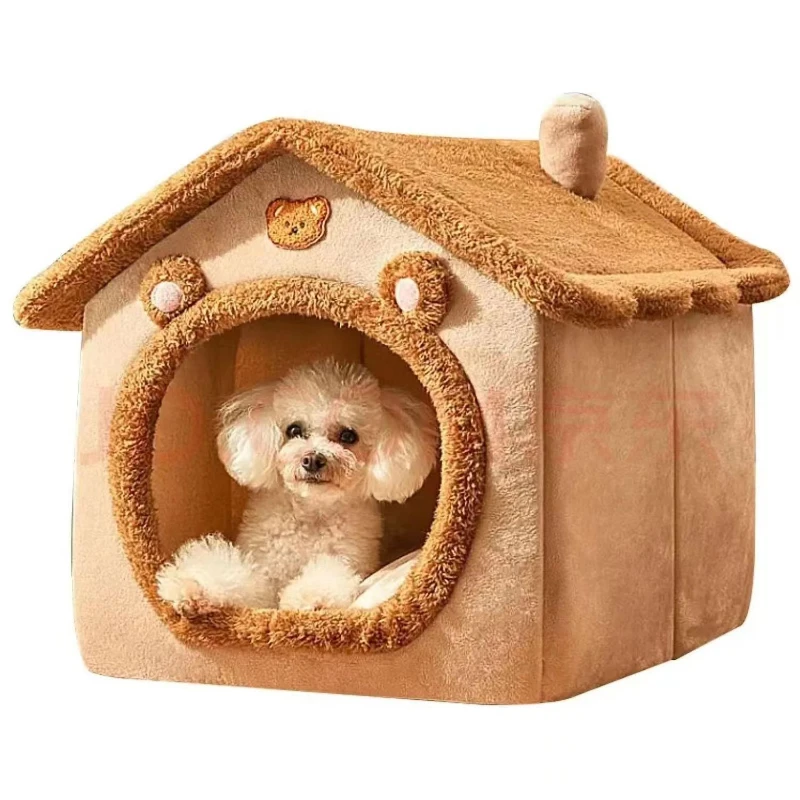 

Foldable Pet House Small Kennel Detachable Washable Cat Bed Keep in Winter Warm Be Universal in All Seasons Pet Supplies