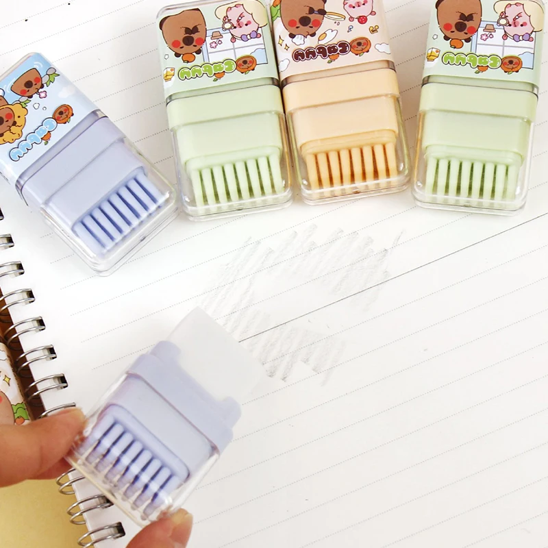 مجموعة ممحاة كاواي كابيبارا مكونة من قطعتين - ممحاة قلم رصاص لطيفة للمدرسة والمكتب والقرطاسية والهدايا