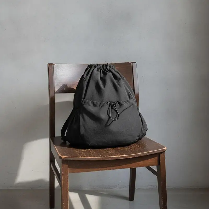 Drawstring Backpack Fashionable Lightweight Large Capacity Casual Bag for Students School Travel Outdoor Picnics