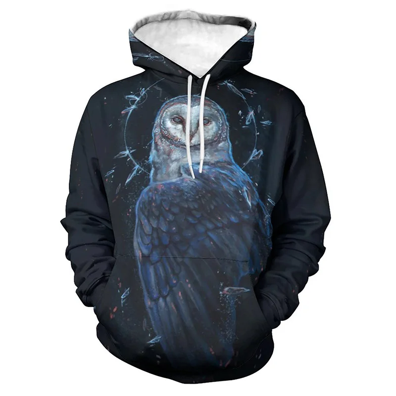 

Mysterious Animal Owl 3D Printed Hoodies For Men Funny Night Owls Graphic Hoodie Casual Streetwear Winter Women Y2k Pullovers