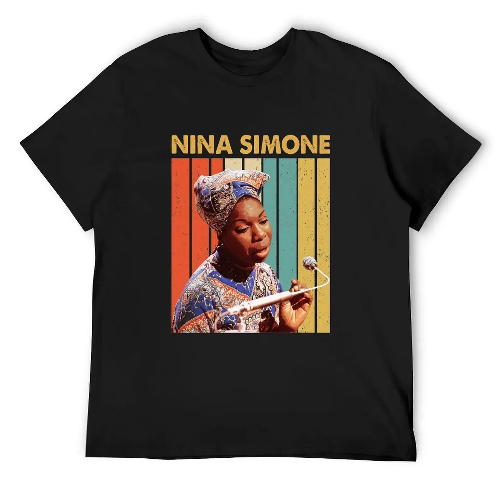 

Vintage Nina Black Simone T-Shirt luxury designer plus size tops luxury t-shirt heavyweight t shirts for men