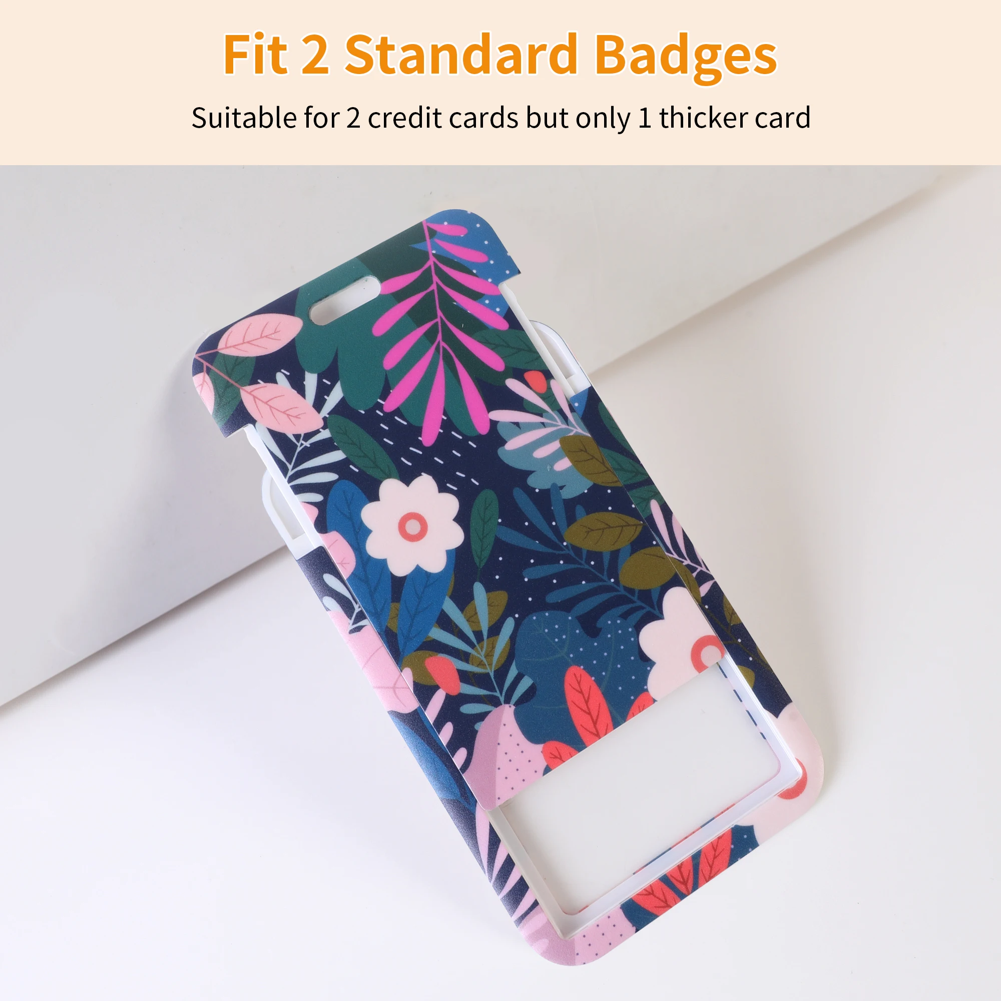 1 ชิ้นผู้ถือป้าย ID พร้อมเชือกเส้นเล็กสีชมพู Lanyard แนวตั้งกันน้ํา ID ผู้ถือป้ายสําหรับสํานักงาน, โรงเรียน, ท่องเที่ยว