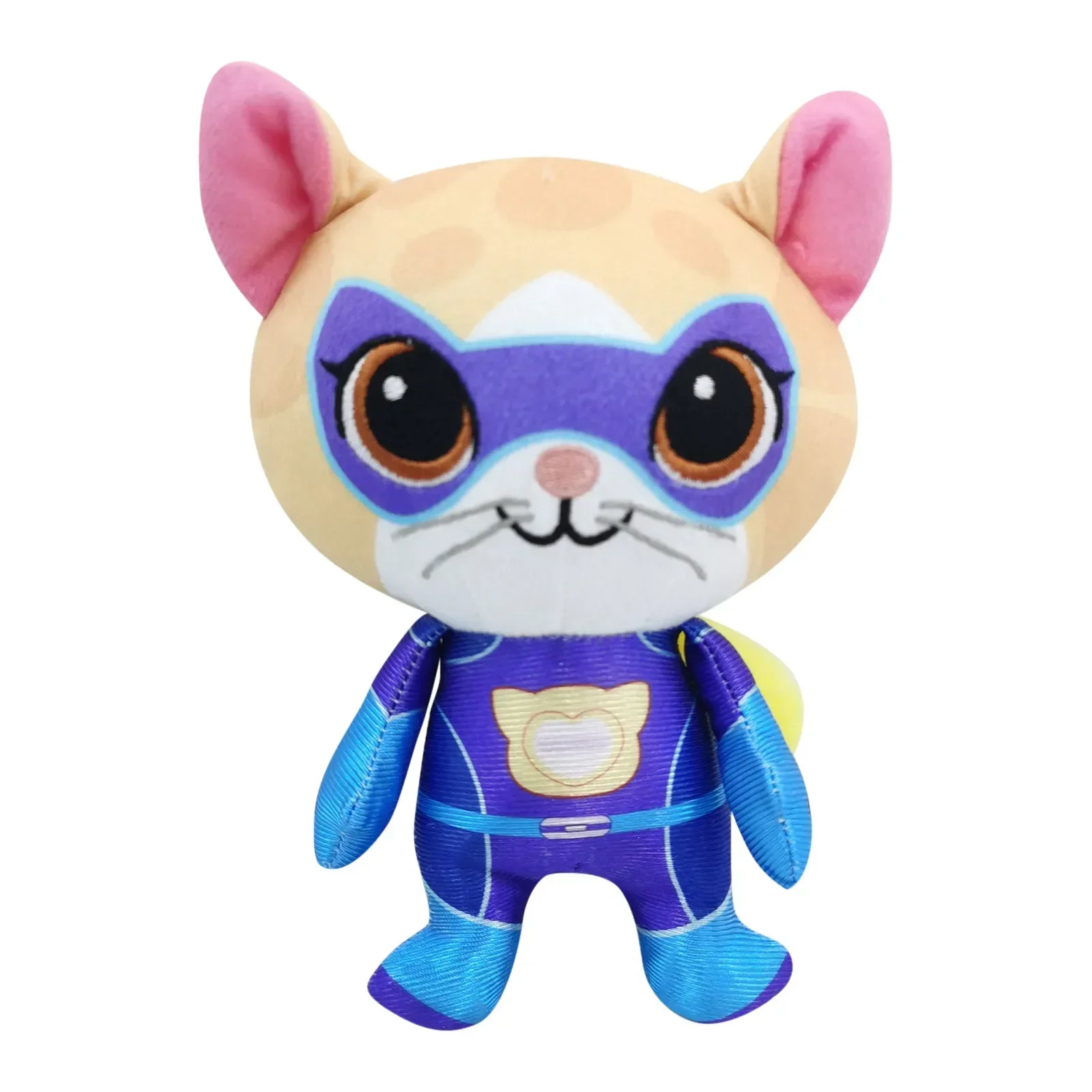 4pcs Super Kitties Team Anime Plush Toys Crystal Super Soft Plush Toy Doll Blue Kitten Green Kitten Yellow Kitten Doll Kids Toy