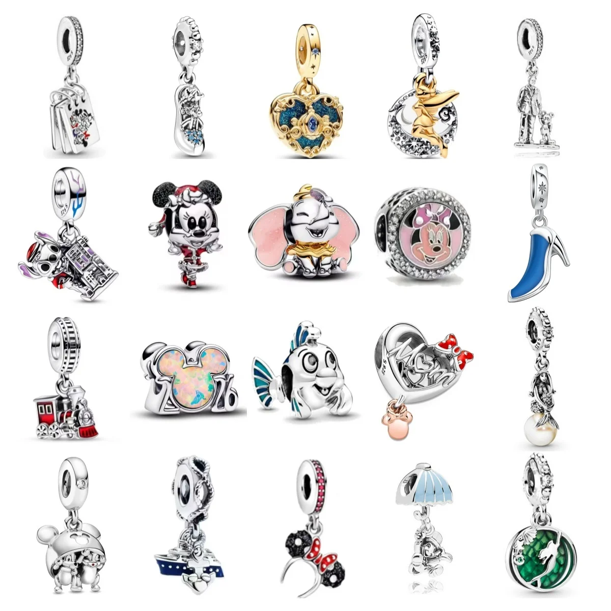 2026 جديد مينيسو حذاء كريستال ، الفيل ، السفينة ، ماوس حلية مجوهرات الأصلي المرأة سوار قلادة قلادة مجوهرات هدية #1
