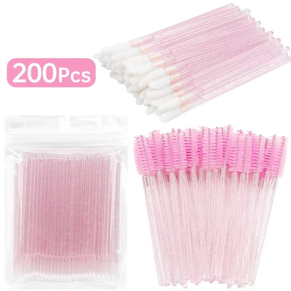 200PCS Professional Lash Cleansing Brushes - Salon Micro Wands for Eyelash Extension Removal & Retention | Lint-Free Tools Kit