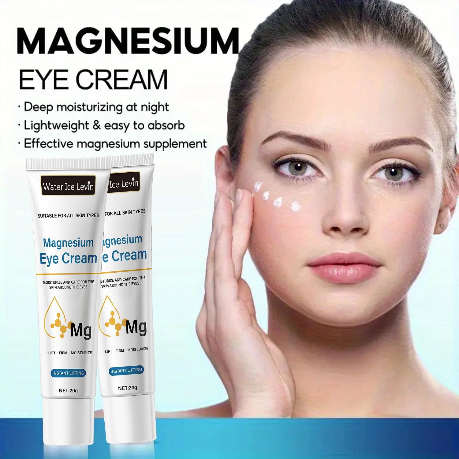 Magnesium Eye Cream - Instant Lifting & Firming, Fast-Absorbing Hydration, Non-Greasy, Winter Care, All Skin Types