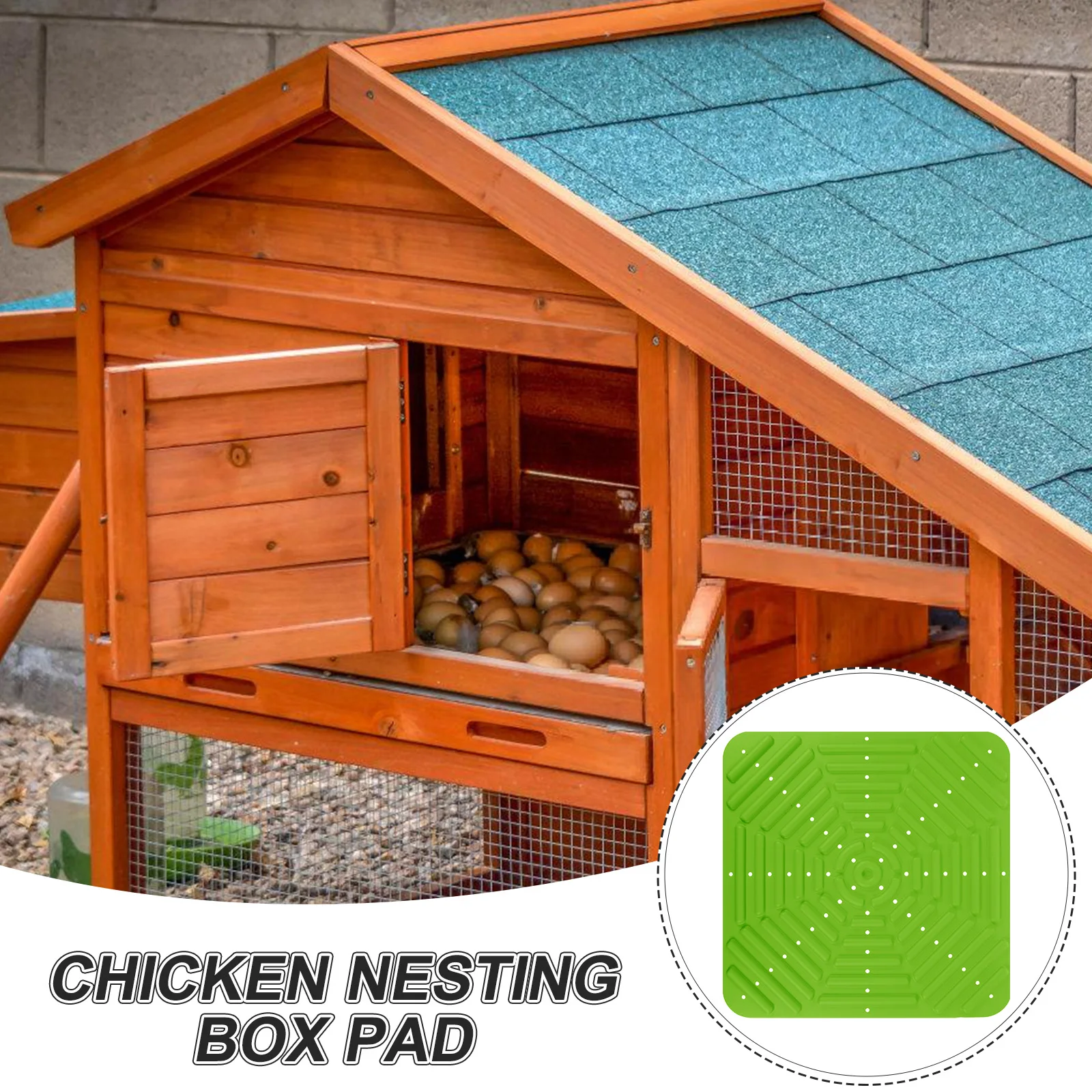 

Chicken Nesting Box Silicone Pad Reusable Egg Laying Mat Wear Resistant Non Slip Chicken Coop Bedding Liner Nesting Pads