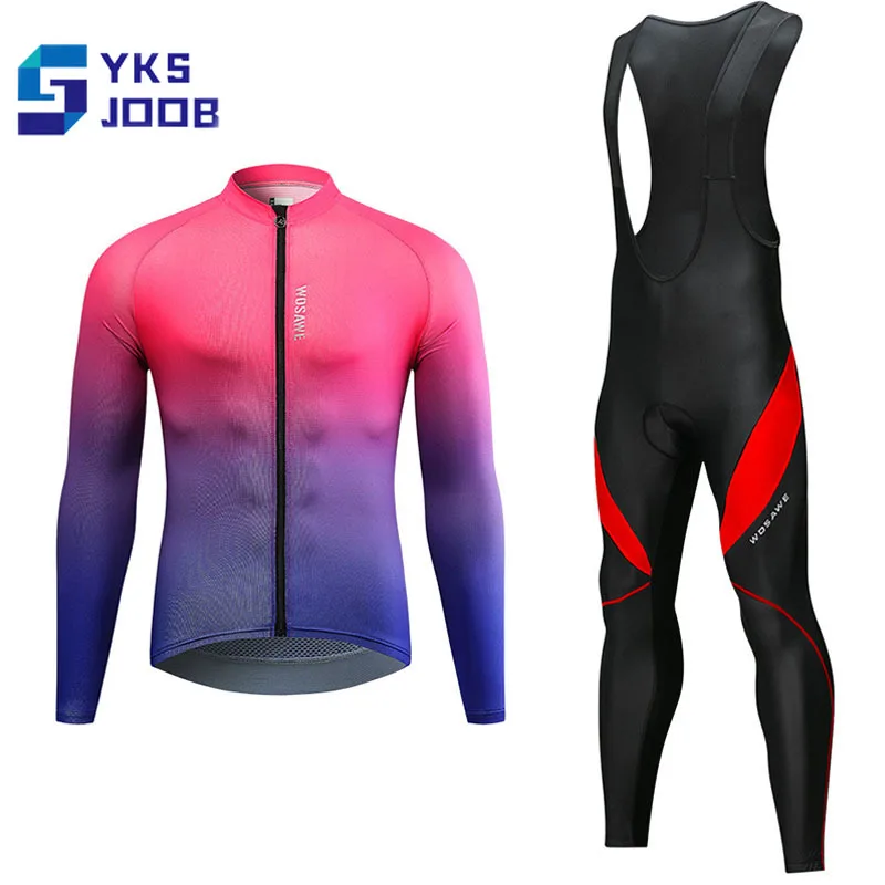 

Men's Cycling Sets Womens Quick Dry Jerseys Breathable Gel Pad Bib Pants Suit Fishing Climbing Fitness Sets Spring Autumn Unisex