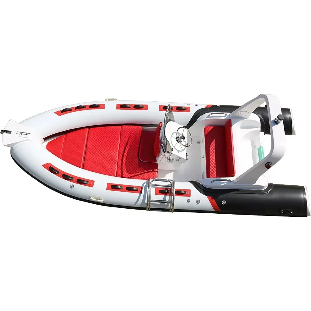 Gather RIB520 5.2M 17Ft Deep-V Hull Rigid Center Console Speed Inflatable Hypalon Boats Sailing Yacht for Sale RIB520C