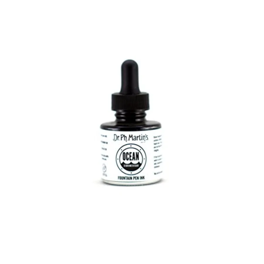 

Ocean Fountain Pen 3E Ink Bottle 1.0 oz Dark Matter Black
