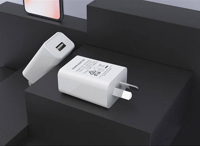 Australian Adapter 5V 1A 2A Fast Charging SAA Plug Mini USB Travel Wall Charger SAA Certified for Xiaomi Huawei Phone Charge