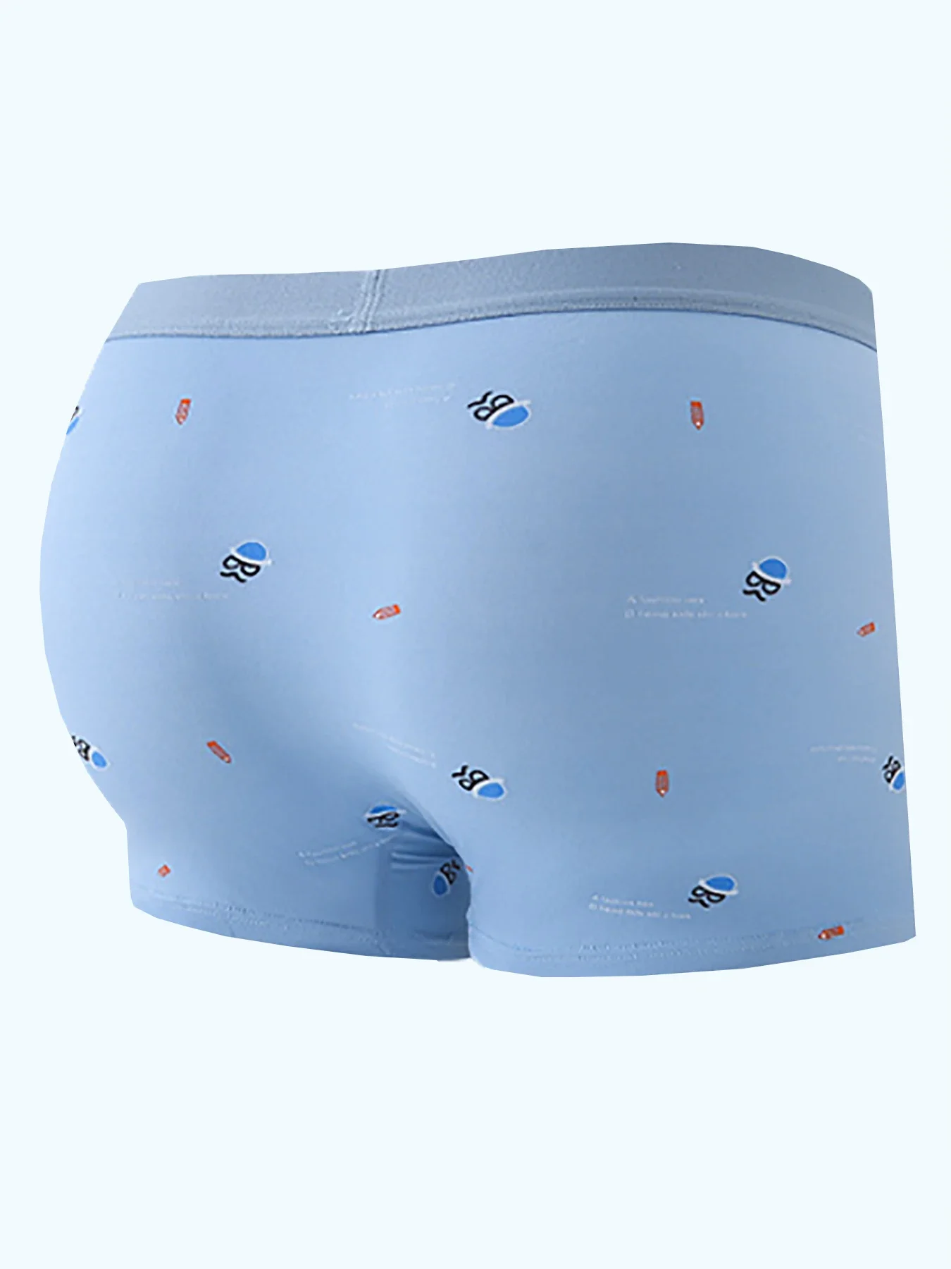 A 4-piece set! Men's comfortable and breathable briefs, elastic waistband, fun cartoon pattern four-corner pants and shorts