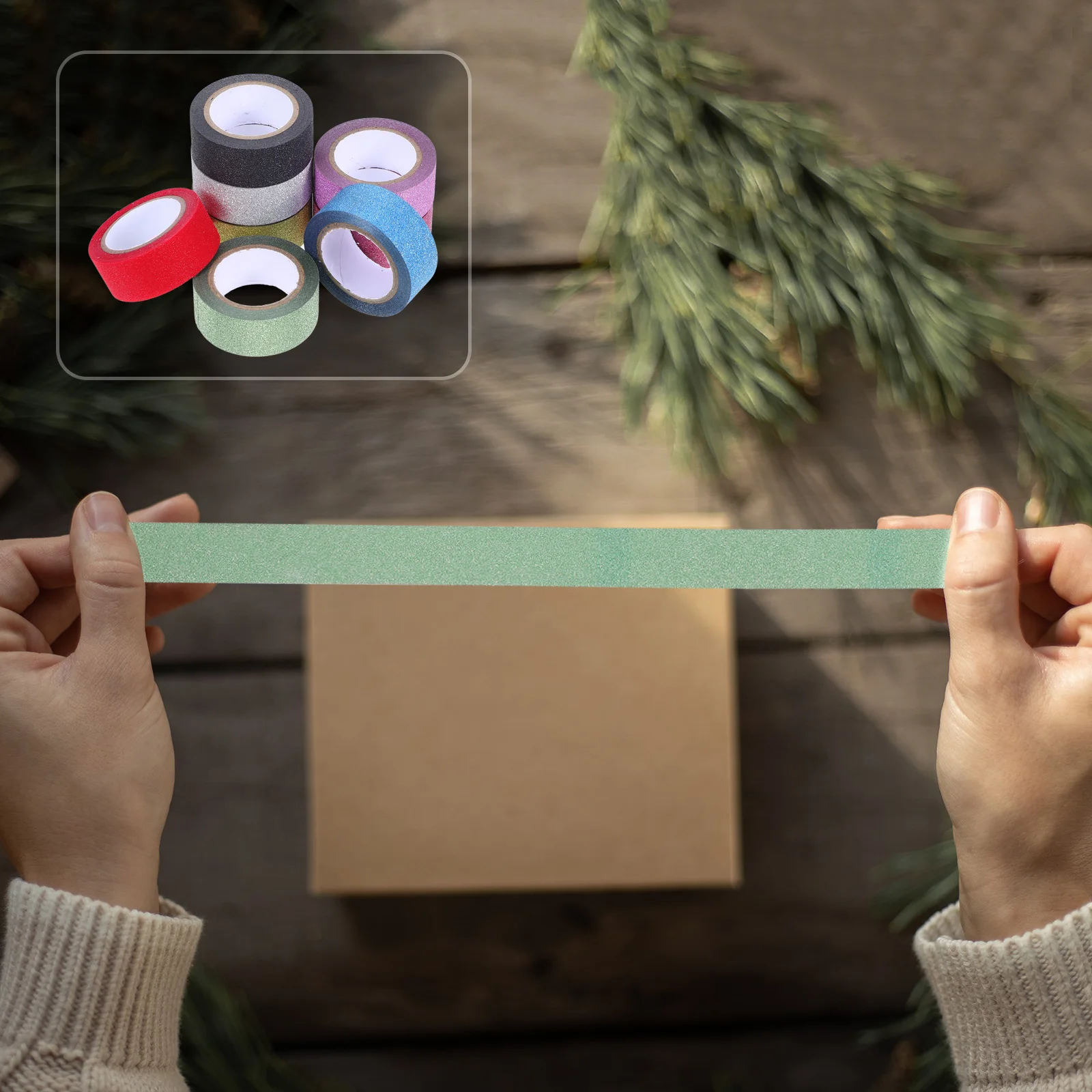 

8 Rolls 15mm X 5m Glitter Washi Tape Set Sparkly Decorative Adhesive Tapes for Scrapbooking Journals and DIY Crafts