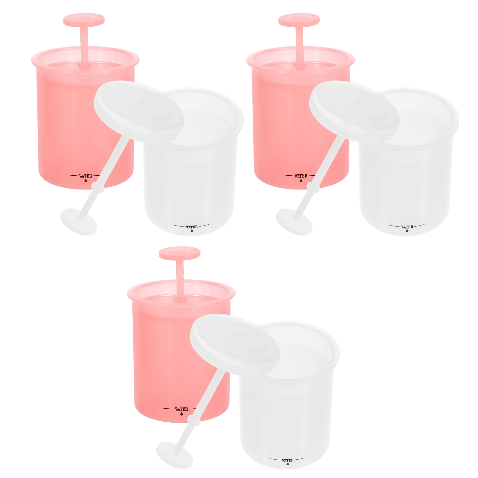 6 Pcs Facial Cleanser Foamer Maker Face Wash Marshmallows Soap Plastic Foams Cup Pp Travel Hand Gel