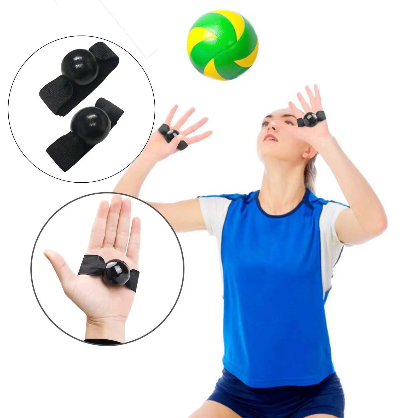 

2x Volleyball Training Technique Adjustment Aid with Wooden Buttons