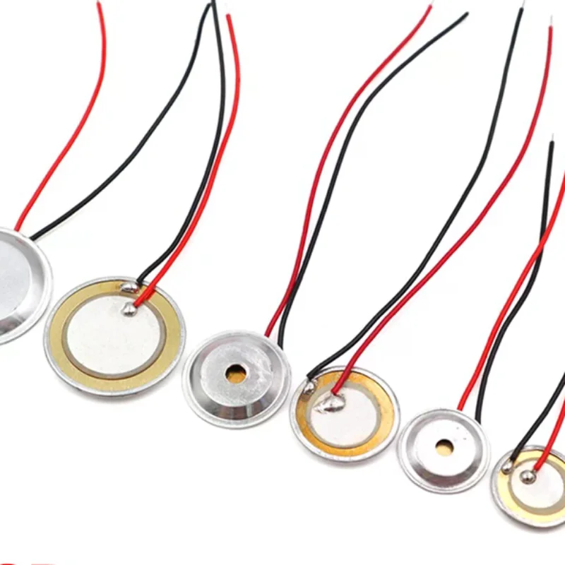 Get 10pcs of Piezo Ceramic Wafer Plate for Audio Buzzer, Varying Diameters 12 to 50MM, Comes with Wire & Loudspeaker
