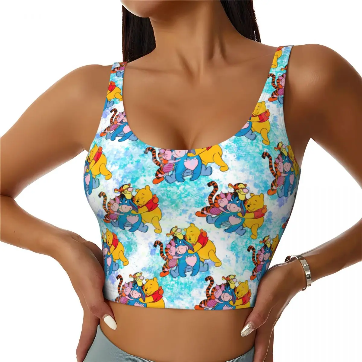 

Custom High Impact Piglets Big Movie Sports Bra Women's Gym Workout Yoga Crop Top