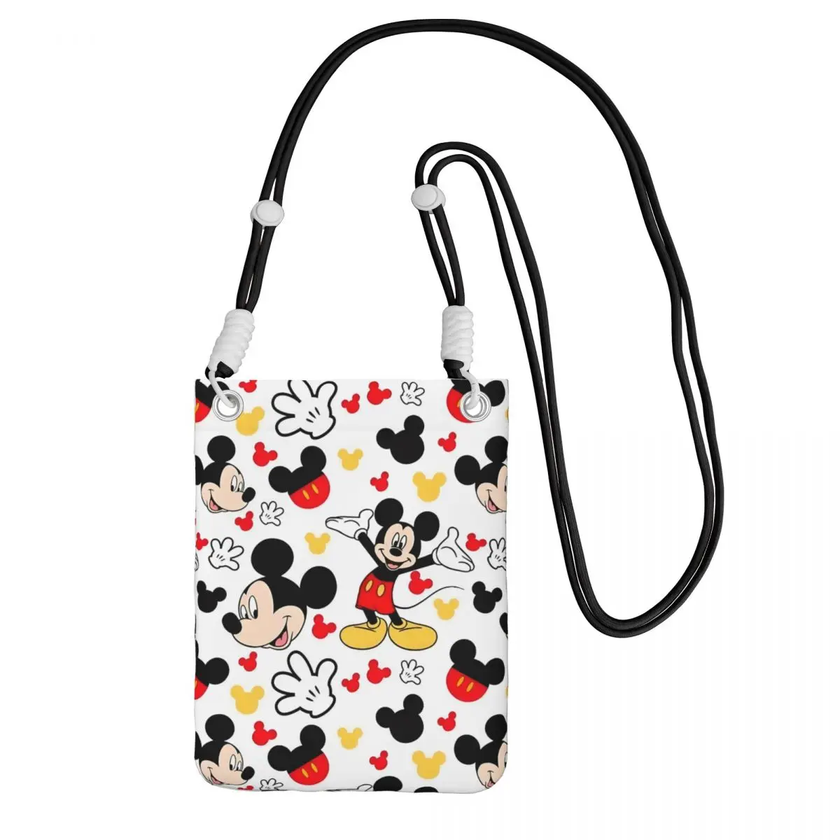 

Сумка для мобильного телефона с Микки Маусом на заказ, диагональная сумка через плечо для мужчин и женщин с героями мультфильмов, съемный плечевой ремень для прогулок