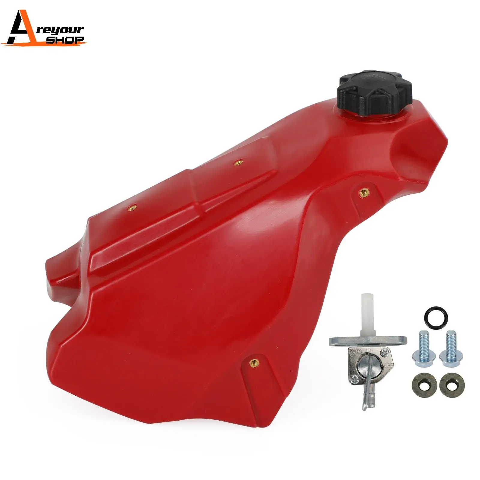 Areyourshop NEW Plastic Fuel Gas Tank Red For Honda CR500 CR 500 R CR500R 1989 - 2001