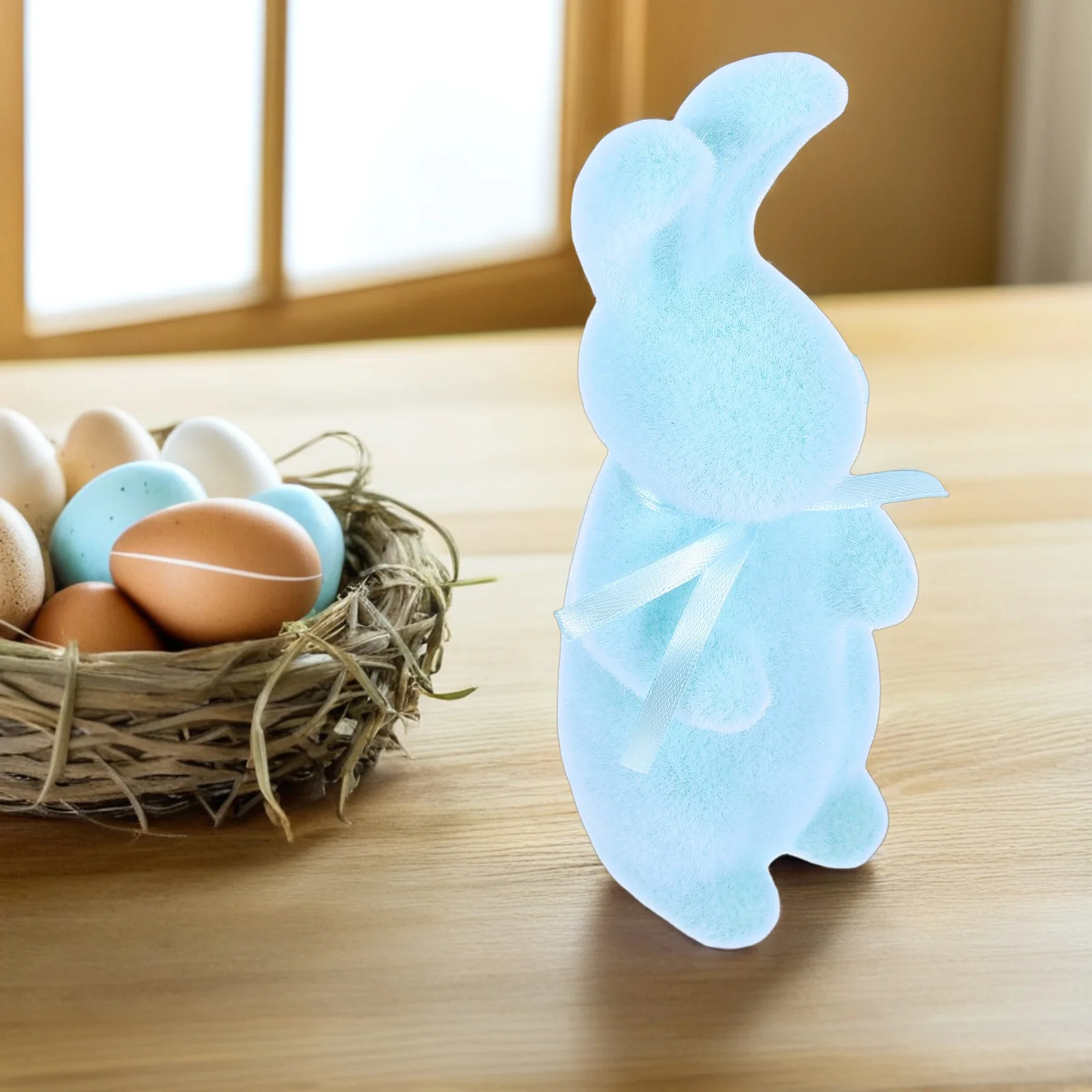 

Easter Bunny Statue Realistic Rabbit Sculpture Table Decoration Garden Party Centerpiece Outdoor Rabbit Ornament