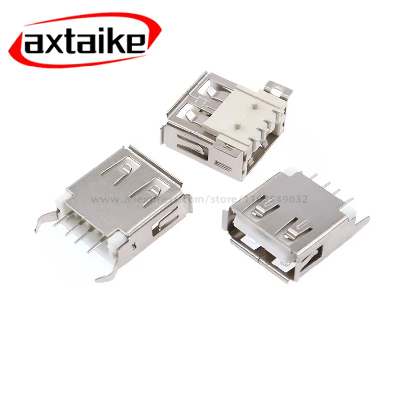 20PCS LOT Mini USB 5Pin Female Socke Connector 4 foot for Tail Charging Mobile Phone Charging Port connector 90/180 degrees SMD
