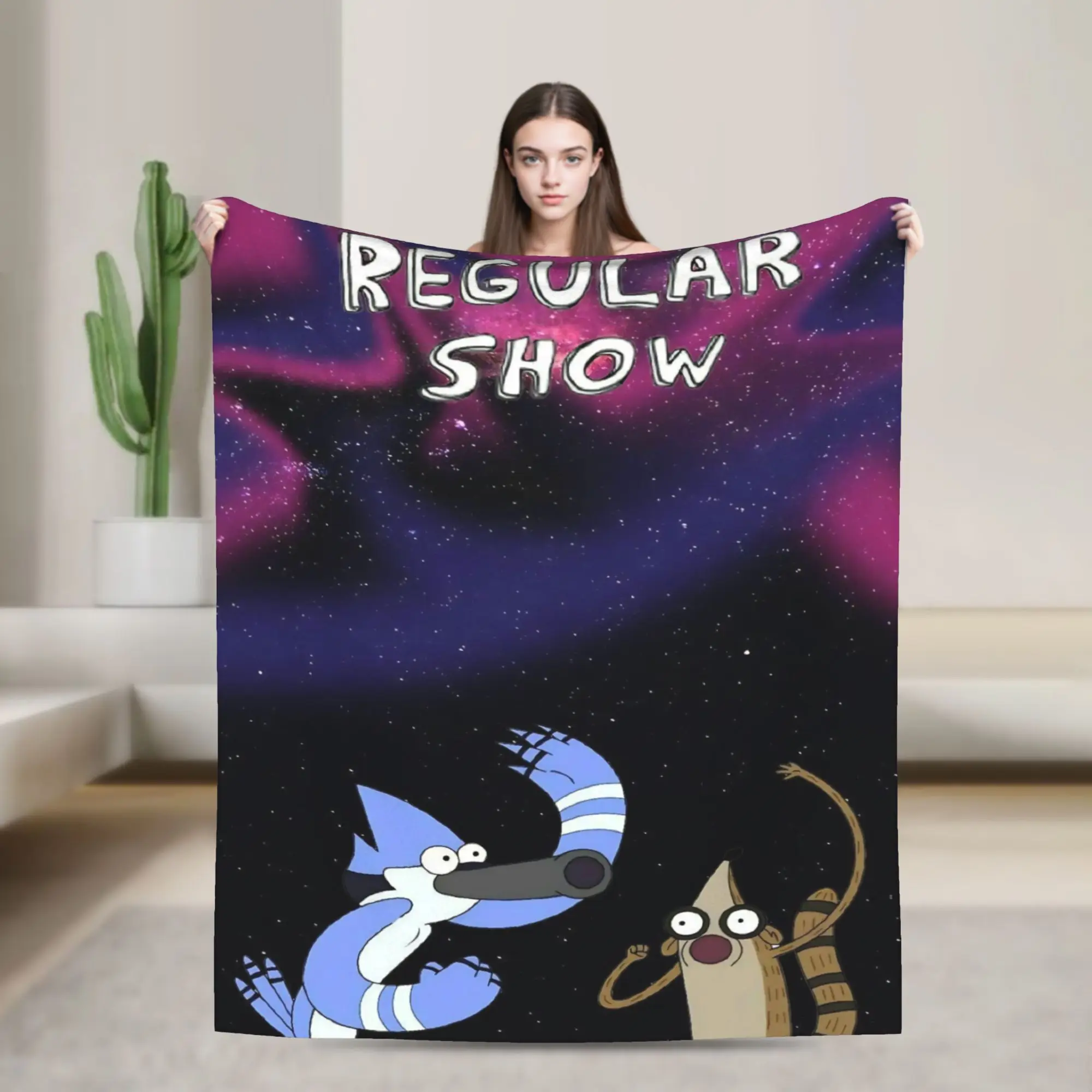 Regulars Show Cartoon Character Gift Blanket For Men Women Cozy Soft  Throw Blankets for Living Room 50x60 Inches Multiple Sizes