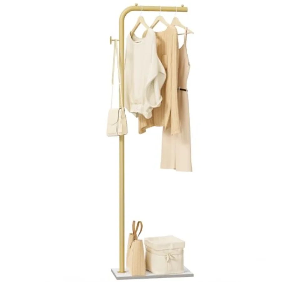 

Coat Rack Portable L-shaped Clothes Rack with Hook Modern Hanger Sturdy Freestanding Metal Clothing Rack Used in Bedroom Entran