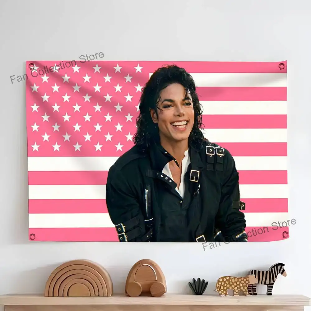 M-Michael Singer J-Jackson Flaggen-Wandteppich, Banner für Schlafzimmer, Outdoor, Wohnzimmer, Restaurant, Bar, Wanddekoration, Party – Detail 12