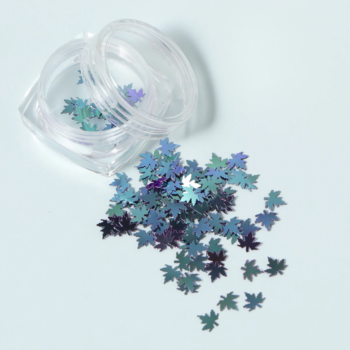 5 pçs maple leaf lantejoulas do prego colorido manicure decorações brilhando peças de brilho para diy arte artesanato portátil leve