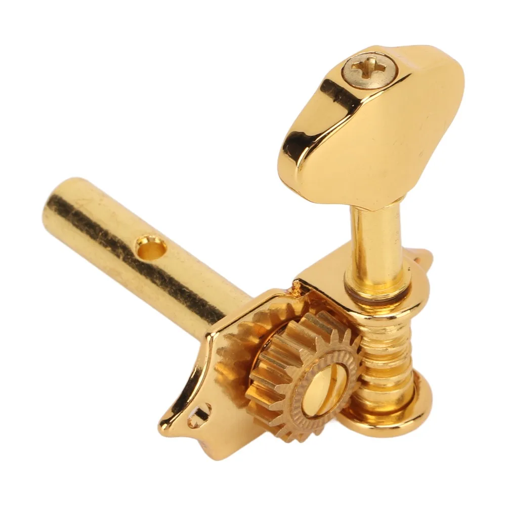 Metal Material Guitar Tuning Pegs 3+3 Configuration 18:1 Gear Ratio Guitar Machine Heads Golden Guitar Tuning Keys