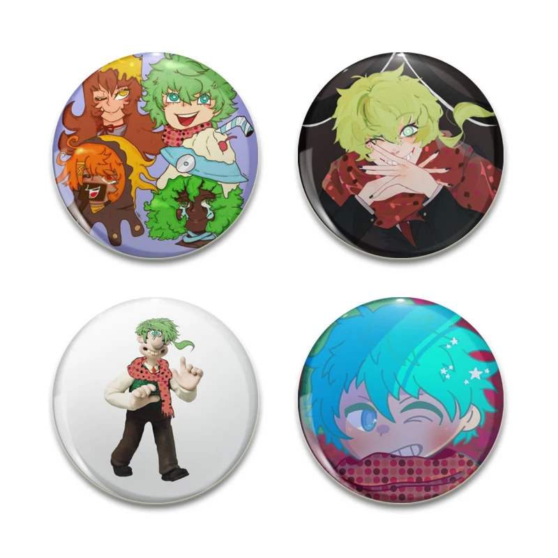 Yttd Midori with Gun Idk Sara Kinda Sus Catboy To Soft Button Pins HD Print Badge Brooches for Backpack Clothes Accessory Gifts