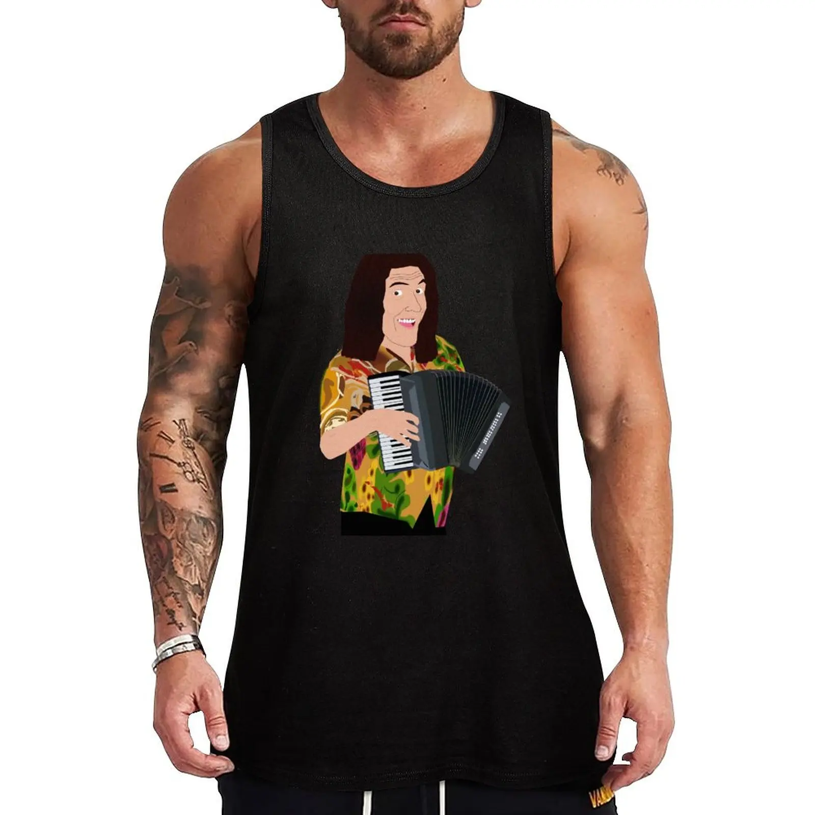 

Weird Al Yankovic Tank Top Top summer gym for men T-shirt male Gym t-shirt man
