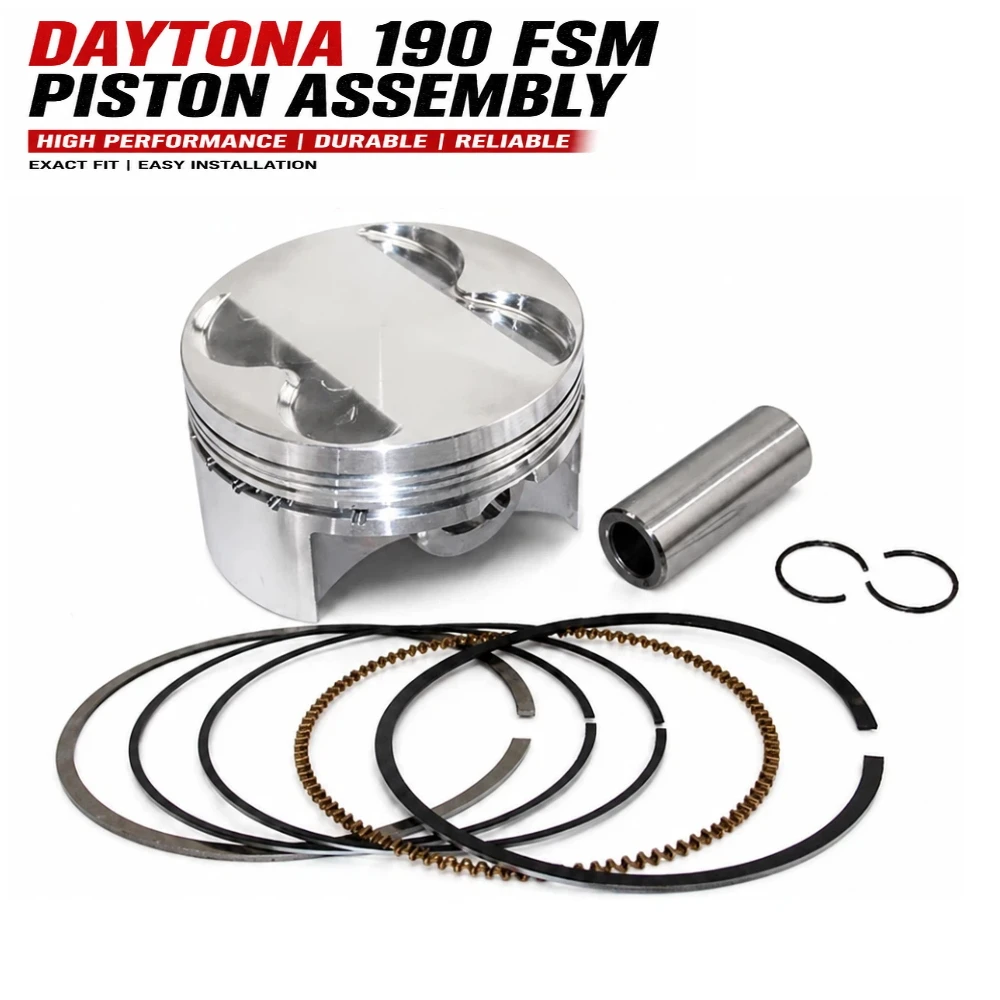 Daytona Anima 190FSM Piston Assembly 62Mm Bore 14Mm Pin Forged Piston Kit 4-Val…