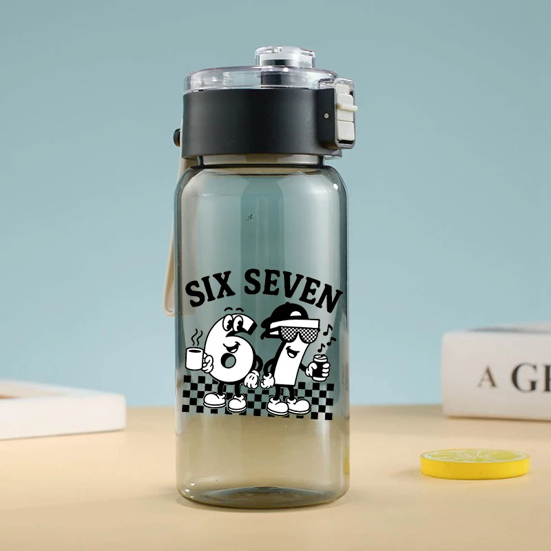 재미있는 67 육세(六世) 창의적인 만화 물컵 브레인로트(Brainrot) 학생 애니메이션 휴대용 물병 사무실 패션 음료컵