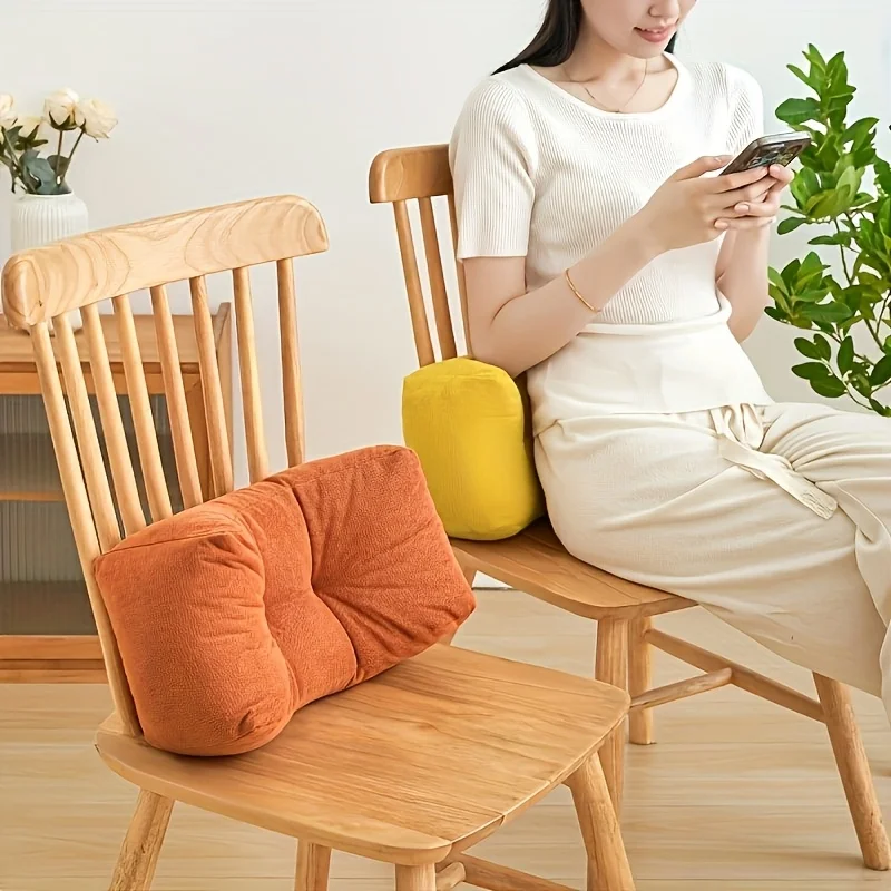 1pc Gorgeous Lumbar Pillow for Napping, Student Backrest Cushion, Chair Cushion, Office Sleeping Pillow Chair Cushion