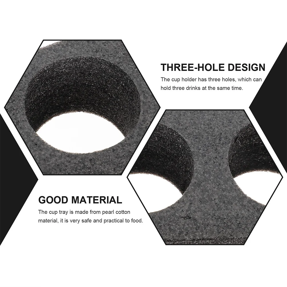 

3pcs Cup Tray Pearl Cotton Takeout Coffee Cup Holder Beverage Packing Rack Milk Tea Drink Carrier For Outdoor Use