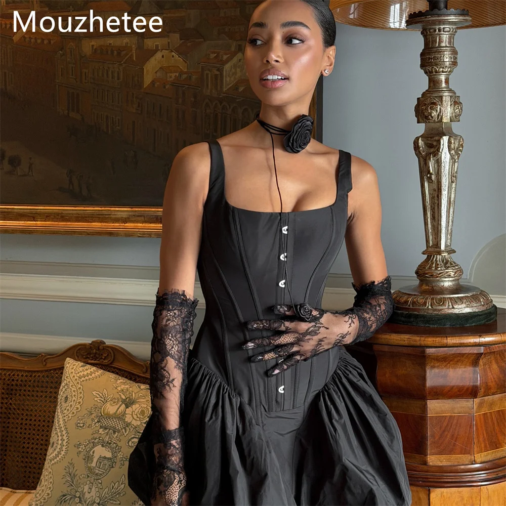 

Элегантное вечернее мини-платье Mouzhetee А-силуэта на тонких бретельках для женщин, нарядное платье для выпускного вечера, индивидуальный пошив, 2026