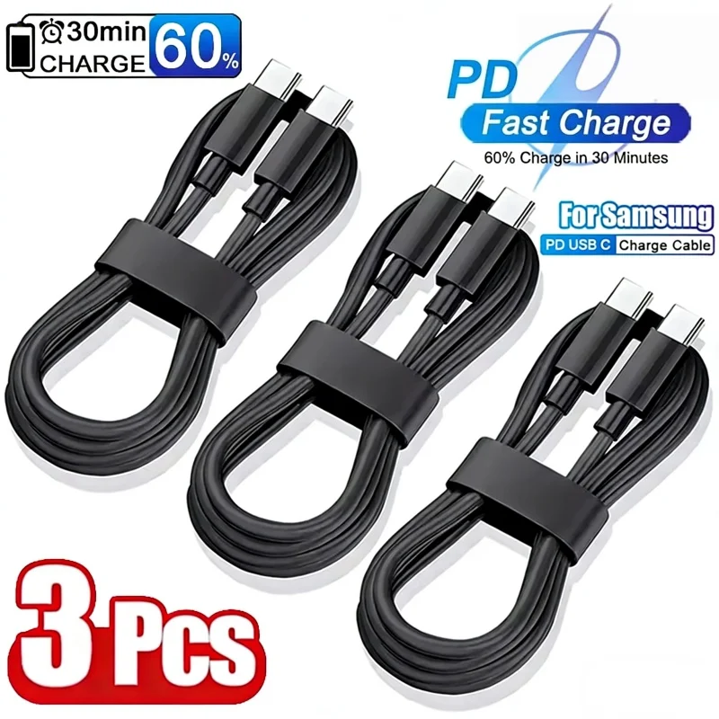 5A PD 100W Dual USB C Super Fast Charge Cable for Samsung S22 S23 S24 Plus Note 20 Ultra A53 A54 A55 Quick Charging Data Cable