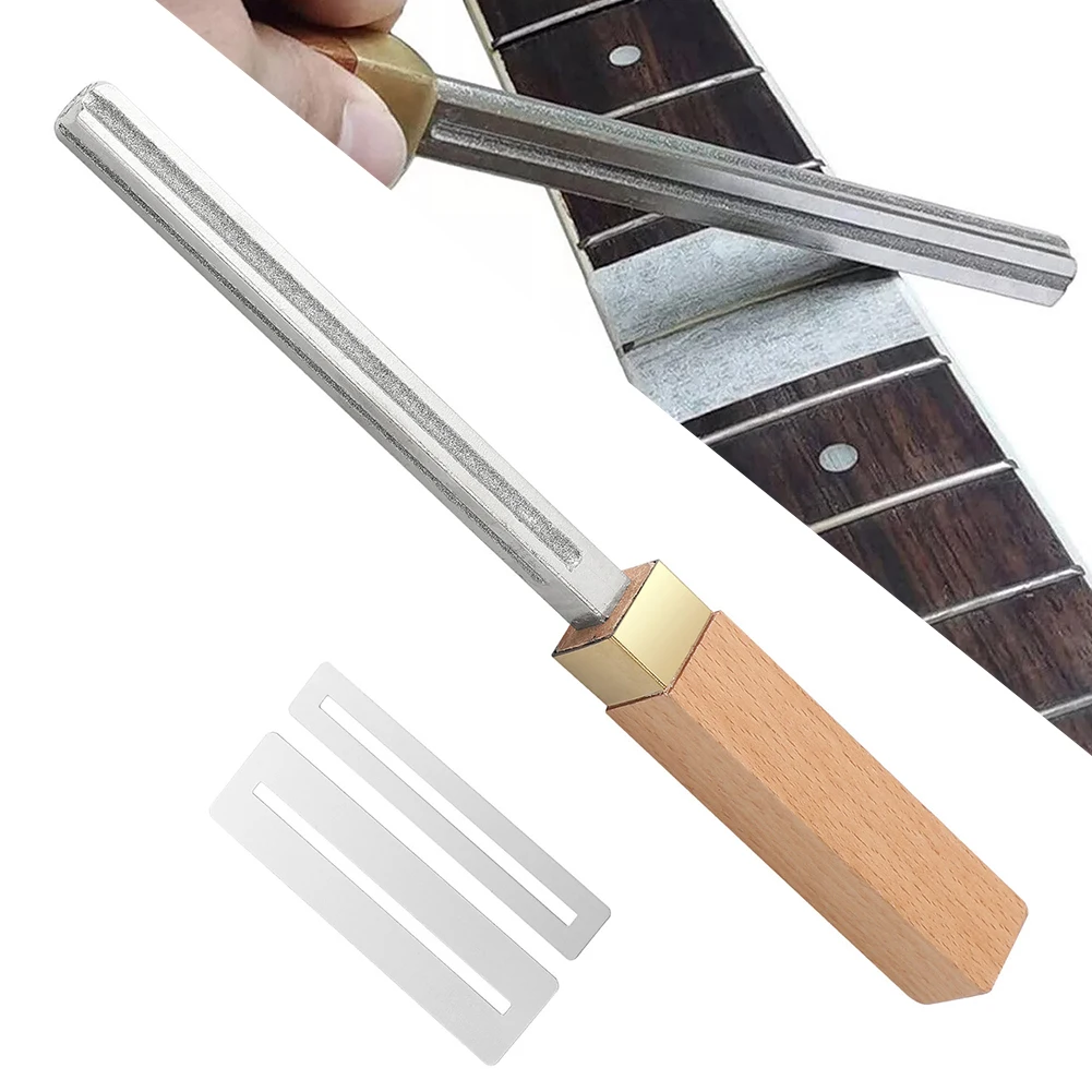 Guitar Fret Crowning File Set Fretboard File 4Multifunction SizeTool With Neck Sheet For Square Guitar Wire File Accessories