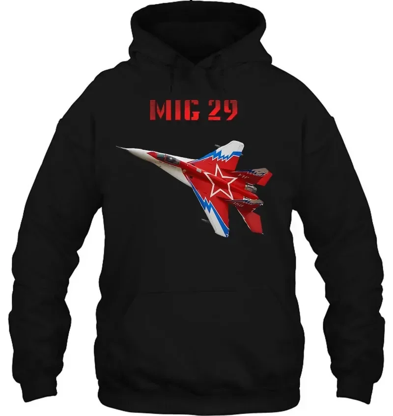 

Mig 29 Fulcrum Soviet Jet Men Hoodie Full Casual Cotton Autumn and Winter Sweatshirts