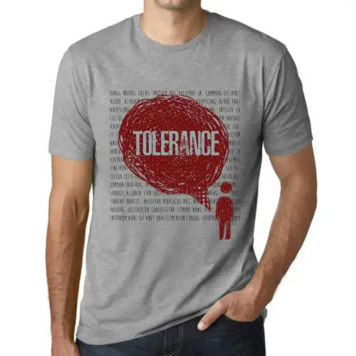 Heren Grafisch T-Shirt Gedachten Tolerantie – Thoughts Tolerance