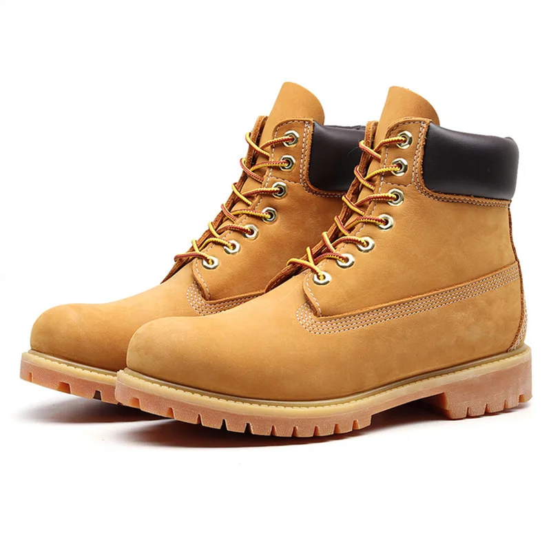 Handmade Genuine Leather Motorcycle Boots British Retro Men Women Outdoor Hiking Work Shoes Non-slip Desert Boots view 2