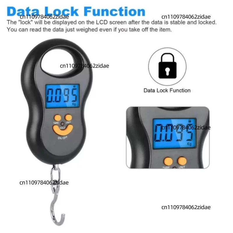For WH-A03 Portable Digital Scale - 50 Kilograms - Handheld Suspended Weighing Scale - Suitable for Travel and Outdoor Use