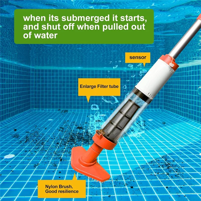 

【Hot Cake】Cordless Rechargeable Handheld Pool Vacuum , 3 In 1 For Above & In-Ground Pools , Hot Tubs , Spas US Plug