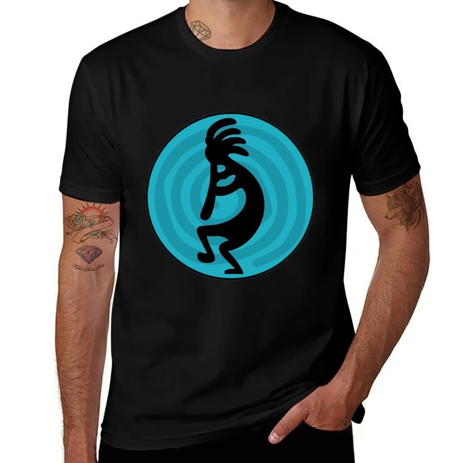 

Kokopelli Flute T-Shirt man graphic t shirt t shirts for man pack cotton T-Shirt