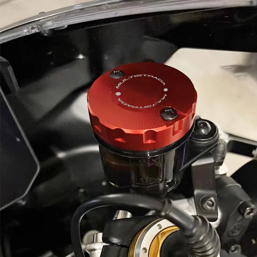 Voor Ducati Multistrada 950 1100 1200 1260 1200 S 1260 S V2 V4 Accessoires Motorcycle CNC Voor Achter Remvloeistofreservoir cover