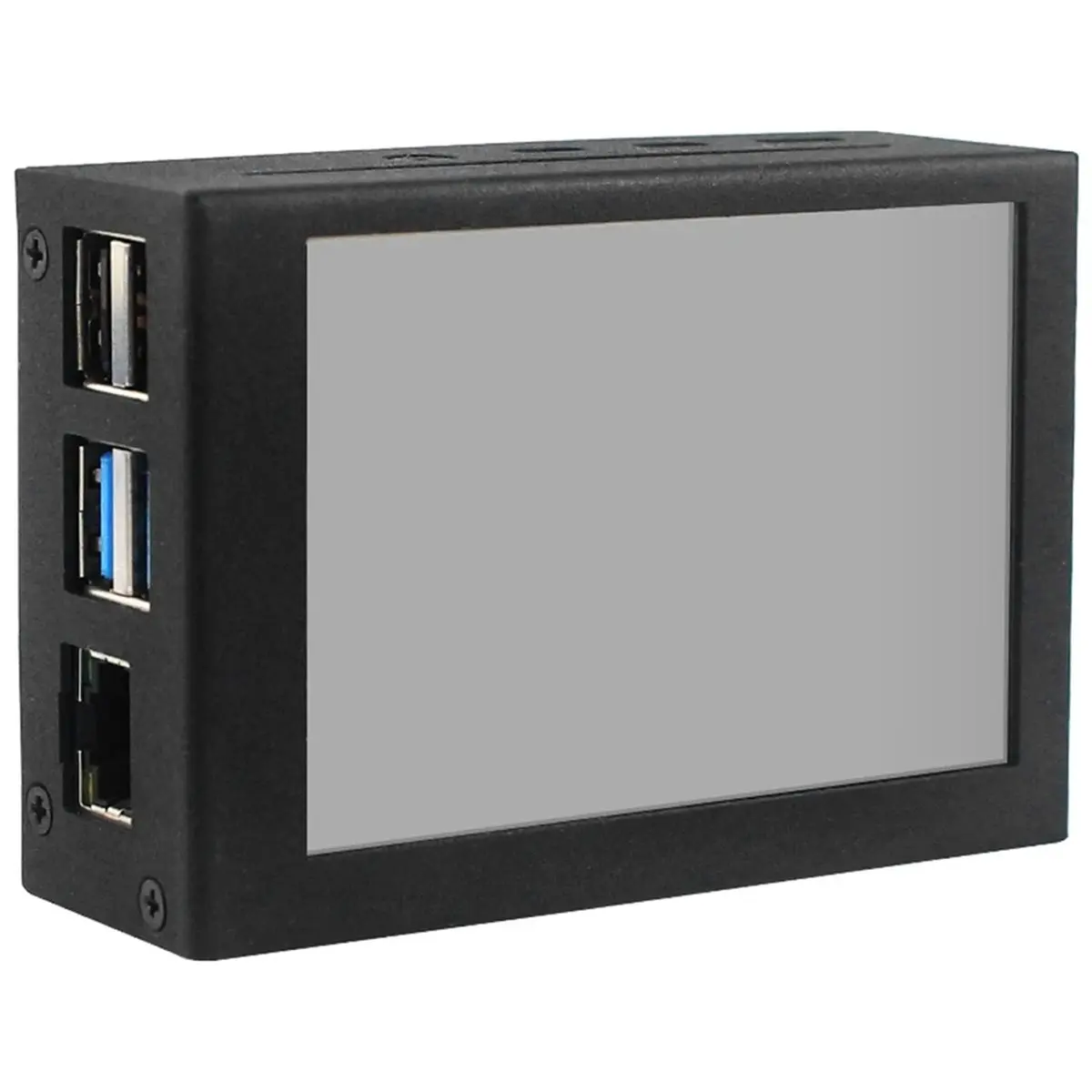 For 4 B 3.5 Inch Touchscreen 480x320 LCD with Cooling Fan Heat Sinks Aluminium Case for Raspberry 4 B