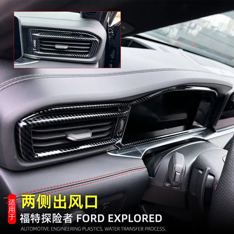 

For Ford Explorer 2024 2025 Car Accessories Interior Both Sides Air-Condition Vent Outlet Cover Trim Molding Decoration Stickers