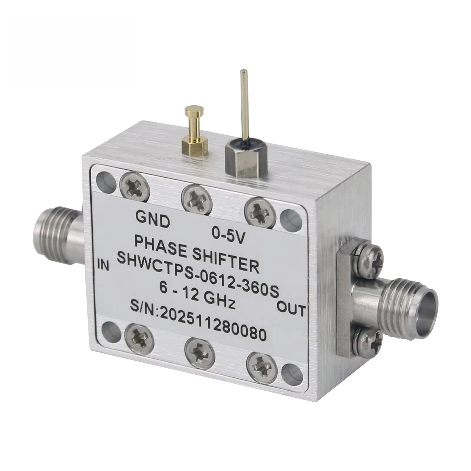 6-12GHz 0-600 Degree RF Electrically Controlled Analog Phase Shifter with S MA Female Connector